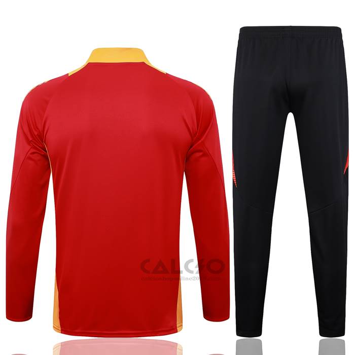 Tuta da Track di Giacca Bayern Monaco Bambino 2024-2025 Rosso Giallo